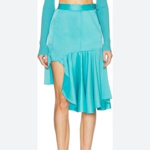 RtA Asymmetrical Teal Blue Mini Skirt Size 0